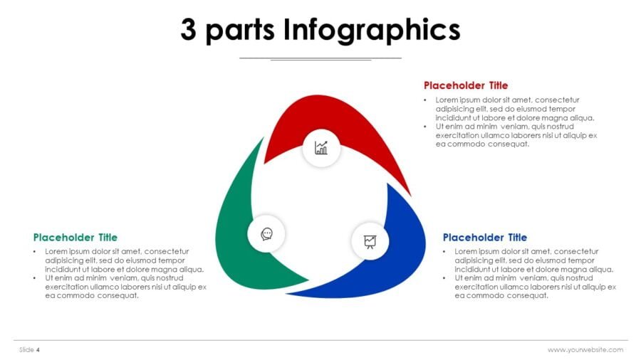 3 Parts Infographics | SlidesBrain