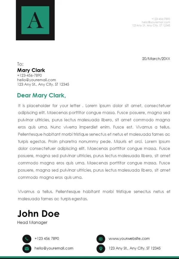Professional Letterhead Design Template