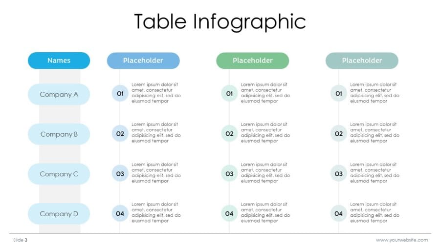 Table Infographics | SlidesBrain