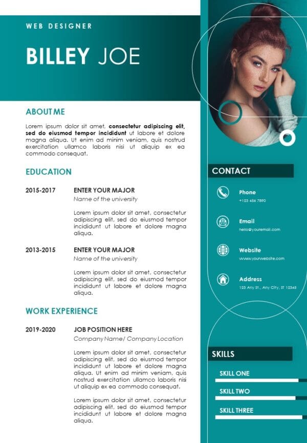 Web Designer Resume Presentation Templates and Google Slides