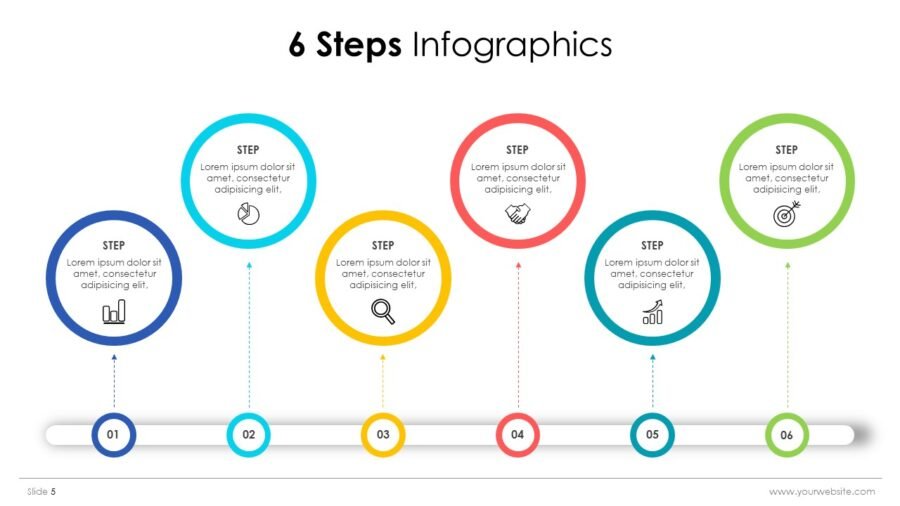 6 Steps Infographics Presentation Templates and Google Slides