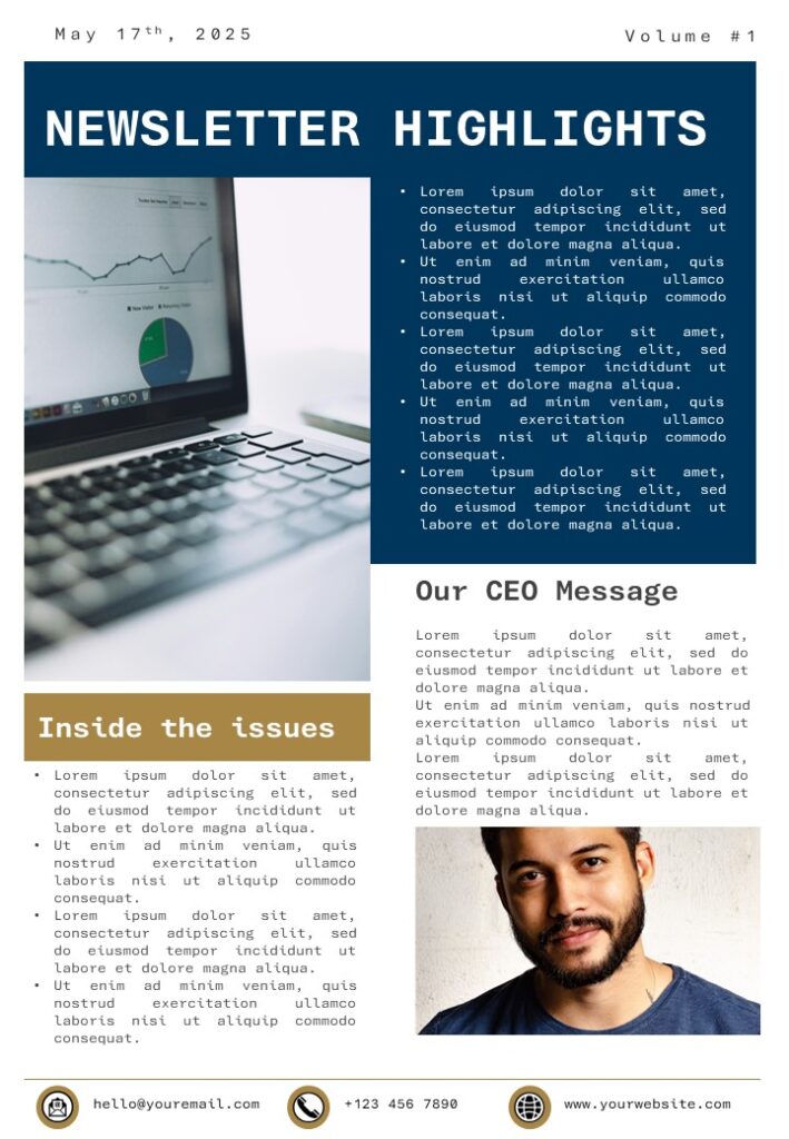 Company Newsletter Templates and Google Slides | SlidesBrain