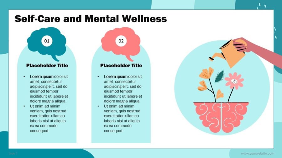 Mental Health Brain PPT Template and Google Slides