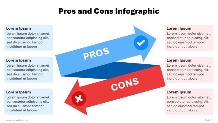 Pros and Cons Infographic - SlidesBrain LTD