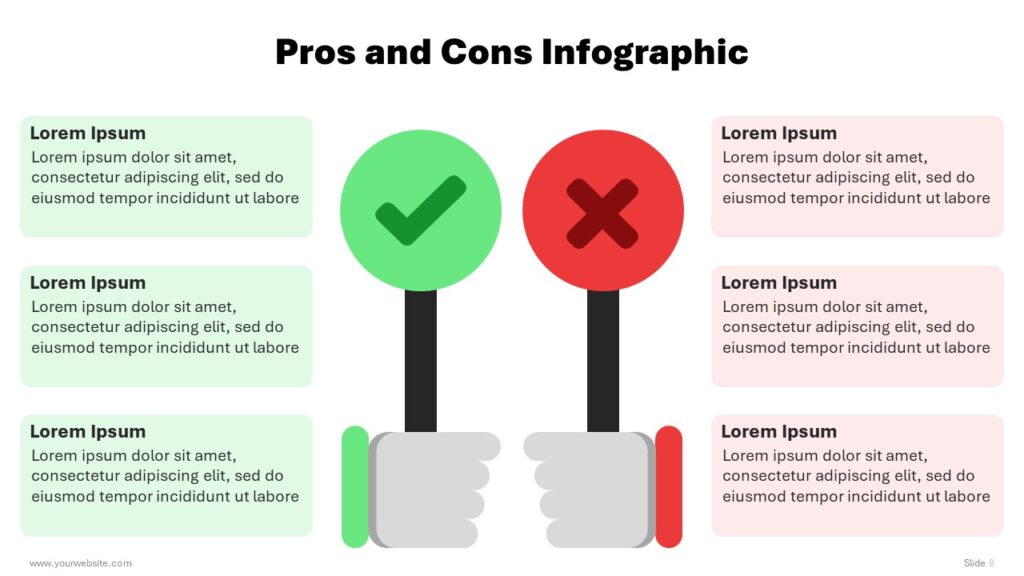 Pros and Cons Infographic - SlidesBrain LTD