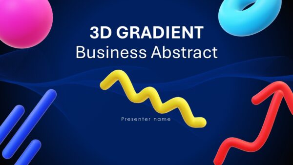 3d Gradient Business Abstract Presentation Template