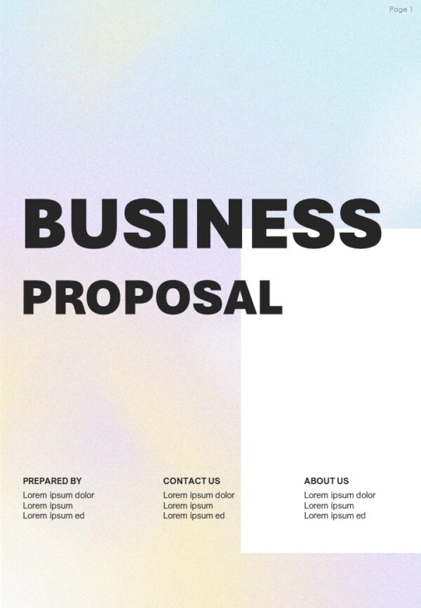 Gradient Business Proposal Gradient Presentation Template