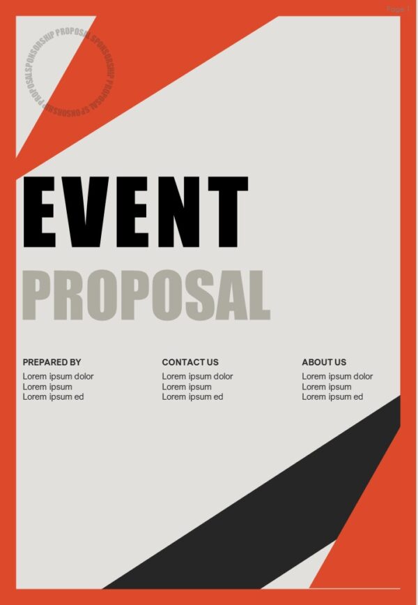Modern Event Proposal Presentation Template