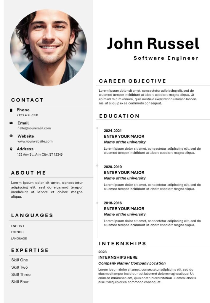 Software Engineer Resume Presentation and Google Slides