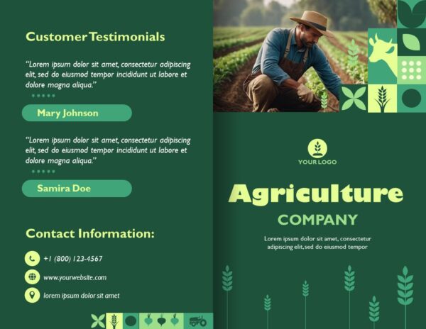 Agriculture Company Brochure PPT