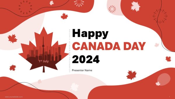 Free Happy Canada Day 2024 Presentation Template
