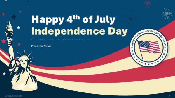 Free Happy Fourth of July Independence Day Presentation Template