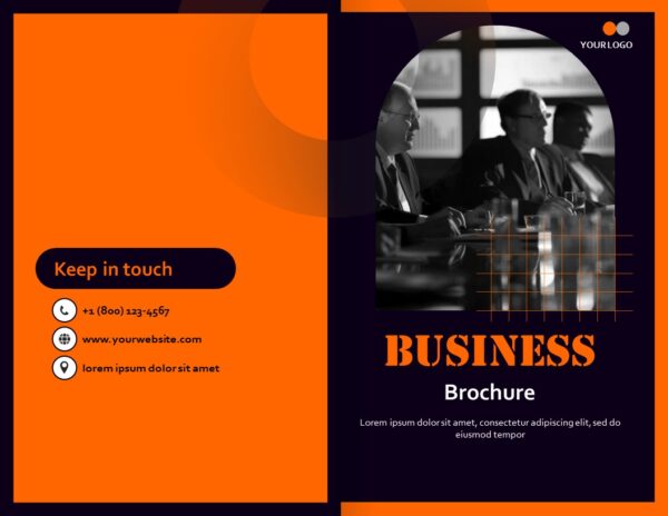 Orange Business Bifold Brochure PPT