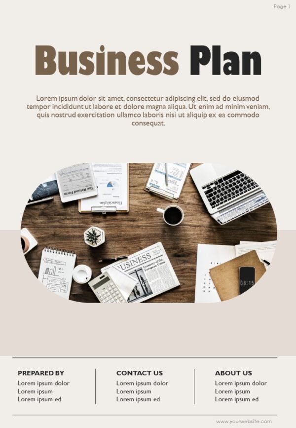 Business Plan Minimal Presentation Template