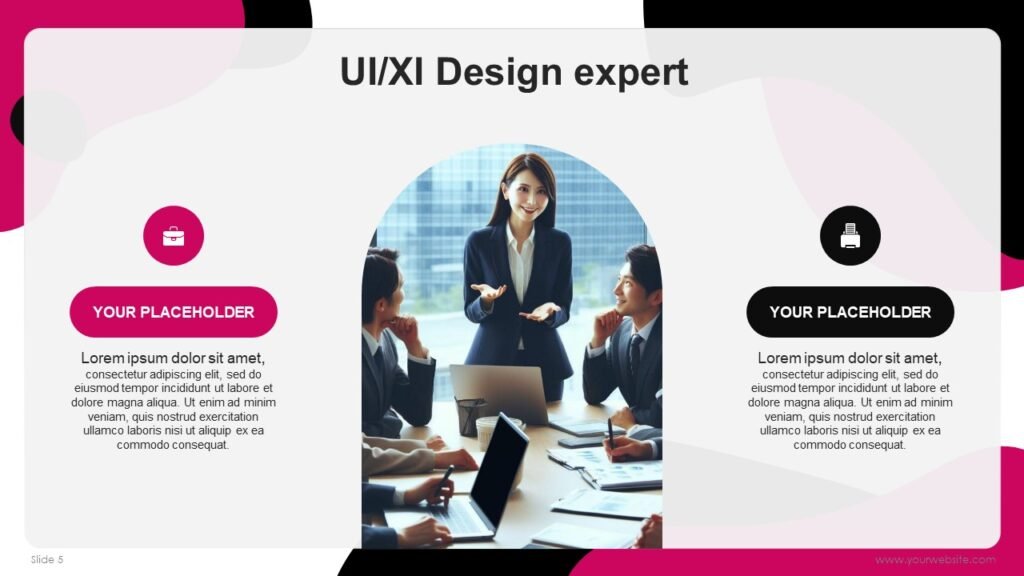 Pink Black Self Introduction Presentation Templates and Google Slides
