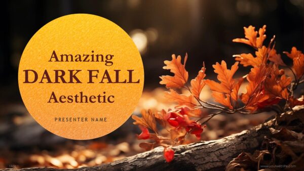 Amazing Dark Fall Aesthetic PowerPoint Template