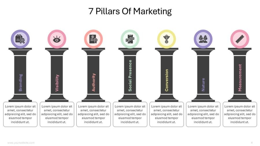 Pillars of Marketing Infographics Templates | PPT & Google Slides
