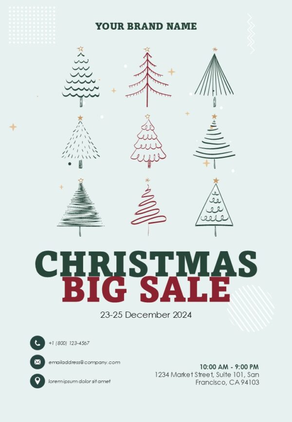 Christmas Big Sale Flyer A4 Powerpoint Template