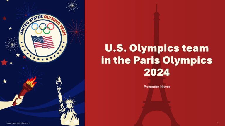 United States Olympics team in the Paris Olympics 2024 Presentation Template