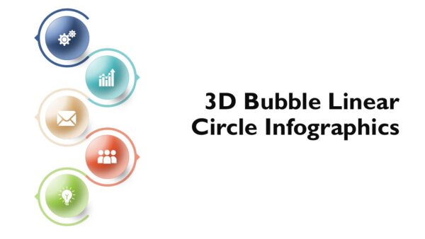 3D Bubble Linear Circle Infographics Powerpoint Template