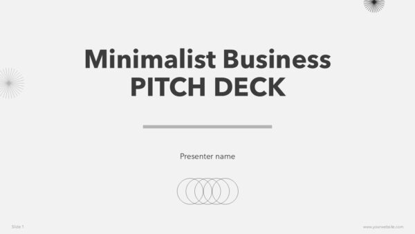 Minimalist Business Company Pitch deck Presentation