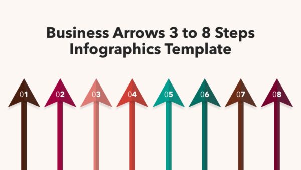 Business Arrows Steps 3 to 8 Infographics PowerPoint