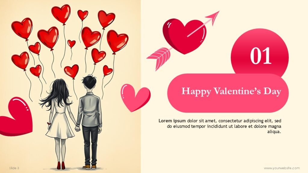 Happy Valentines Day Presentation PowerPoint Templates