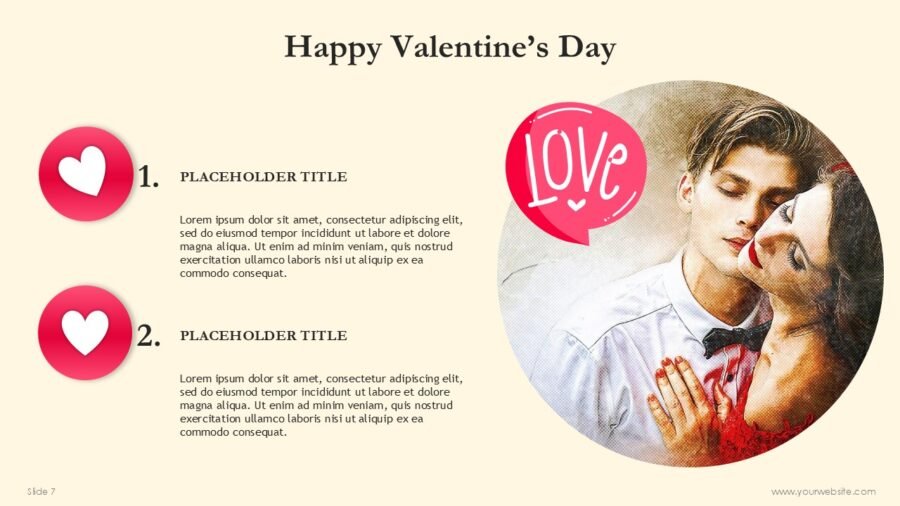 Happy Valentines Day Presentation PowerPoint Templates