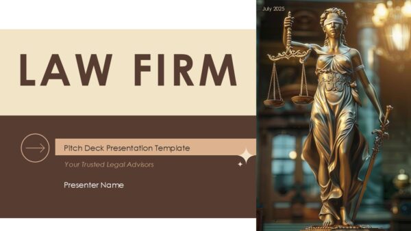 Minimalist Law Firm Pitch Deck Presentation Template