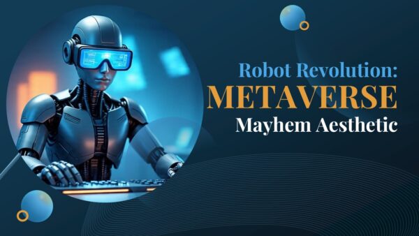 Robot Revolution Metaverse Mayhem Aesthetic PPT Presentation Template