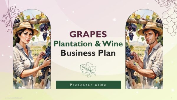 Grapes Plantation and Wine Business Plan PPT Template