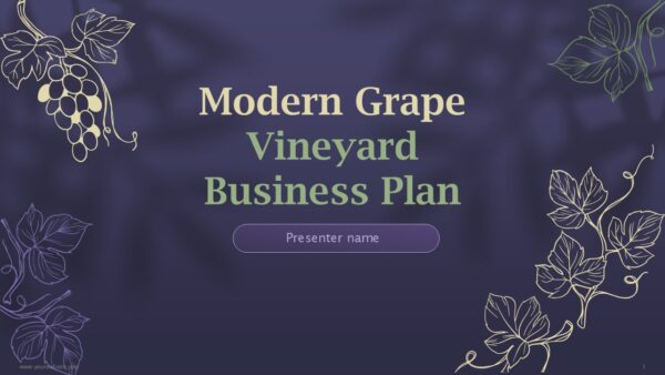 Modern Grape Vineyard Business Plan Presentation Template