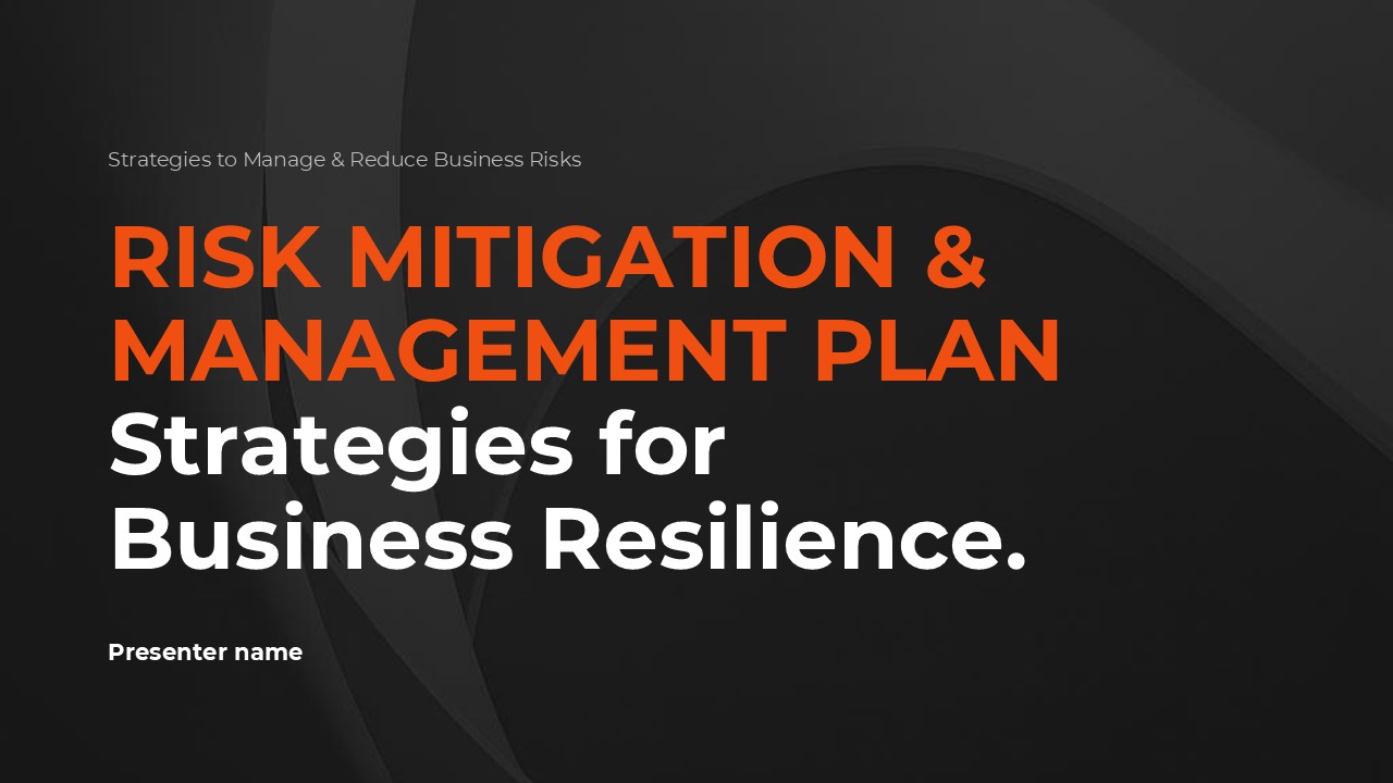 Risk Mitigation and Business Management Plan PPT Template