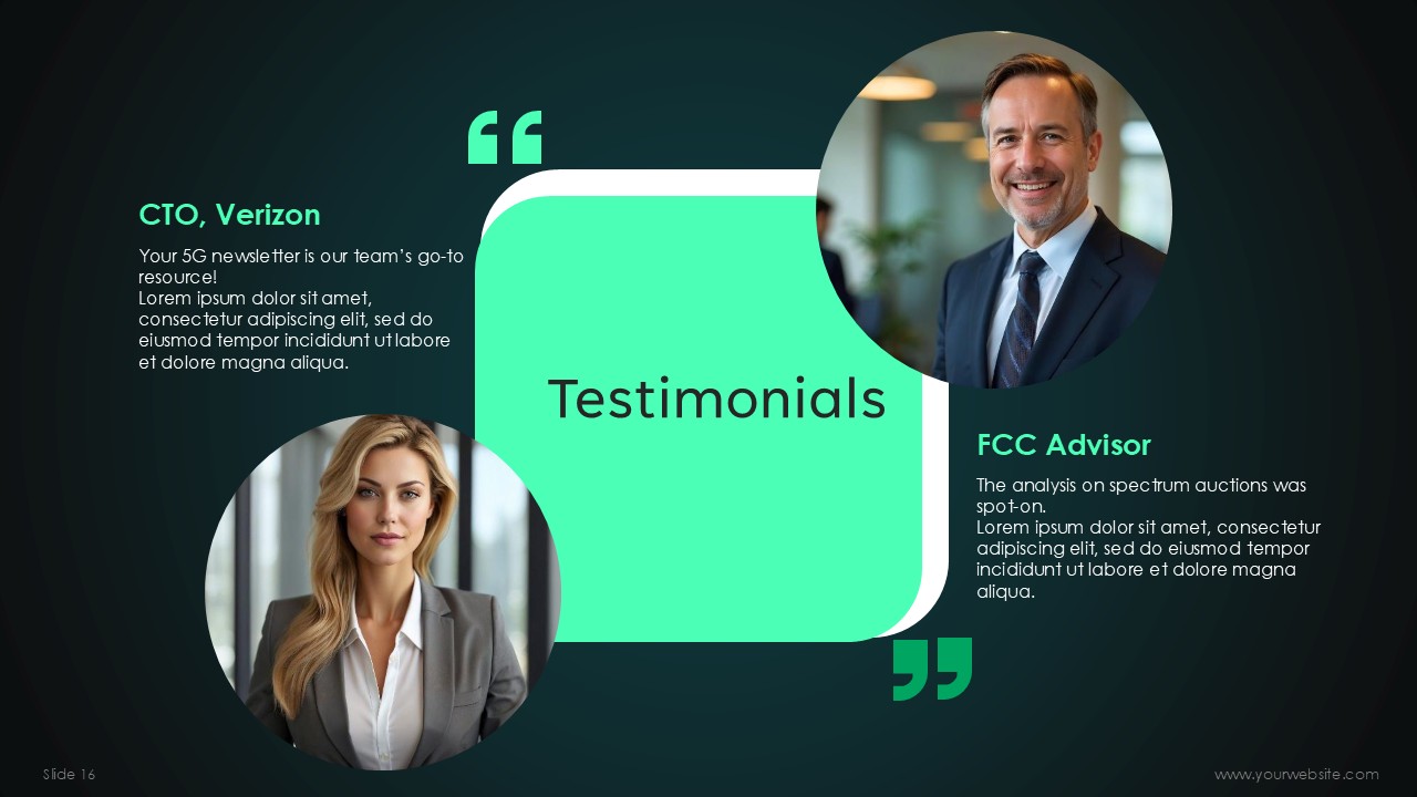 5G Wireless Technology Newsletter PPT Presentation Template