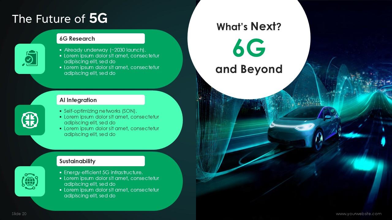 5G Wireless Technology Newsletter PPT Presentation Template