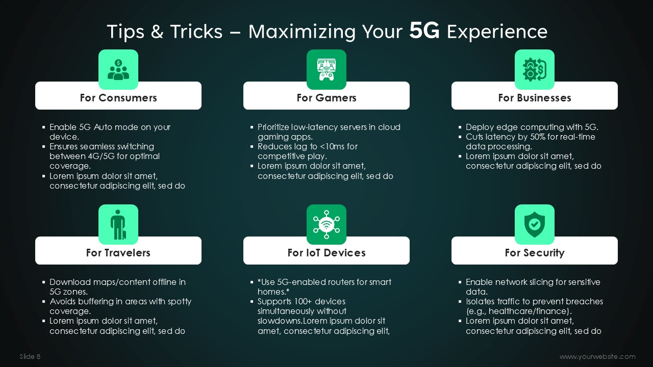 5G Wireless Technology Newsletter PPT Presentation Template