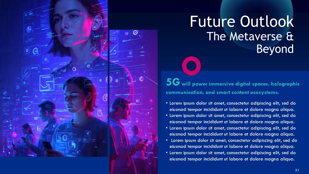 5G Wireless Technology in Social Media PPT Presentation Template