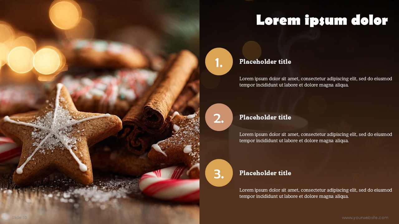 Christmas Dessert Theme Business Presentation PPT Template