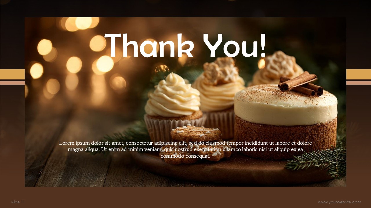 Christmas Dessert Theme Business Presentation PPT Template