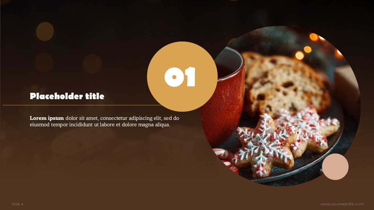 Christmas Dessert Theme Business Presentation PPT Template