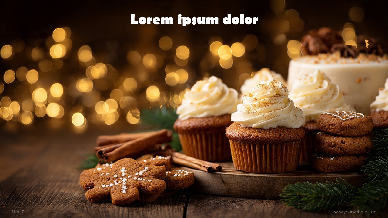 Christmas Dessert Theme Business Presentation PPT Template