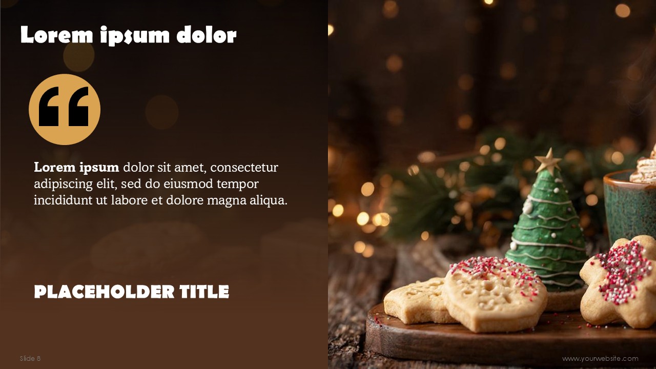Christmas Dessert Theme Business Presentation PPT Template