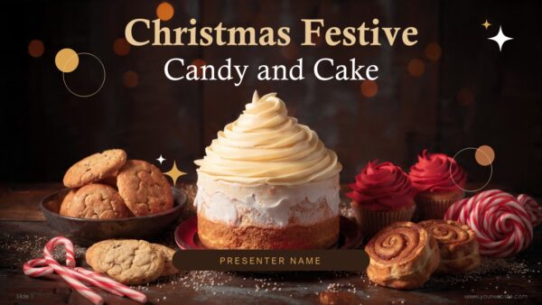 Christmas Festive Candy and Cake Corporate PPT Deck