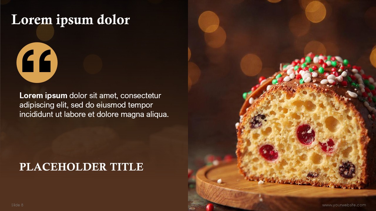 Christmas Festive Candy and Cake Corporate PPT Deck