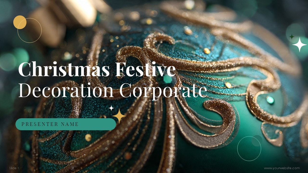 Christmas Festive Decoration Corporate PPT Template