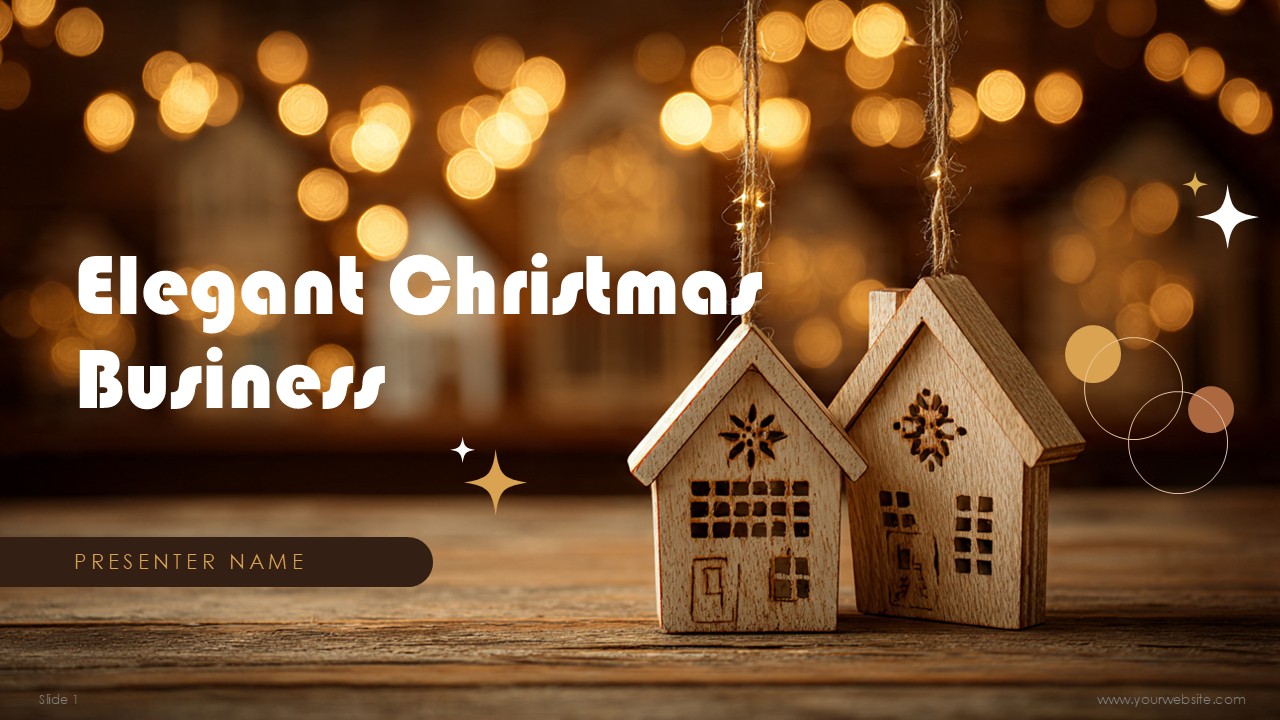 Elegant Christmas Business PowerPoint Deck