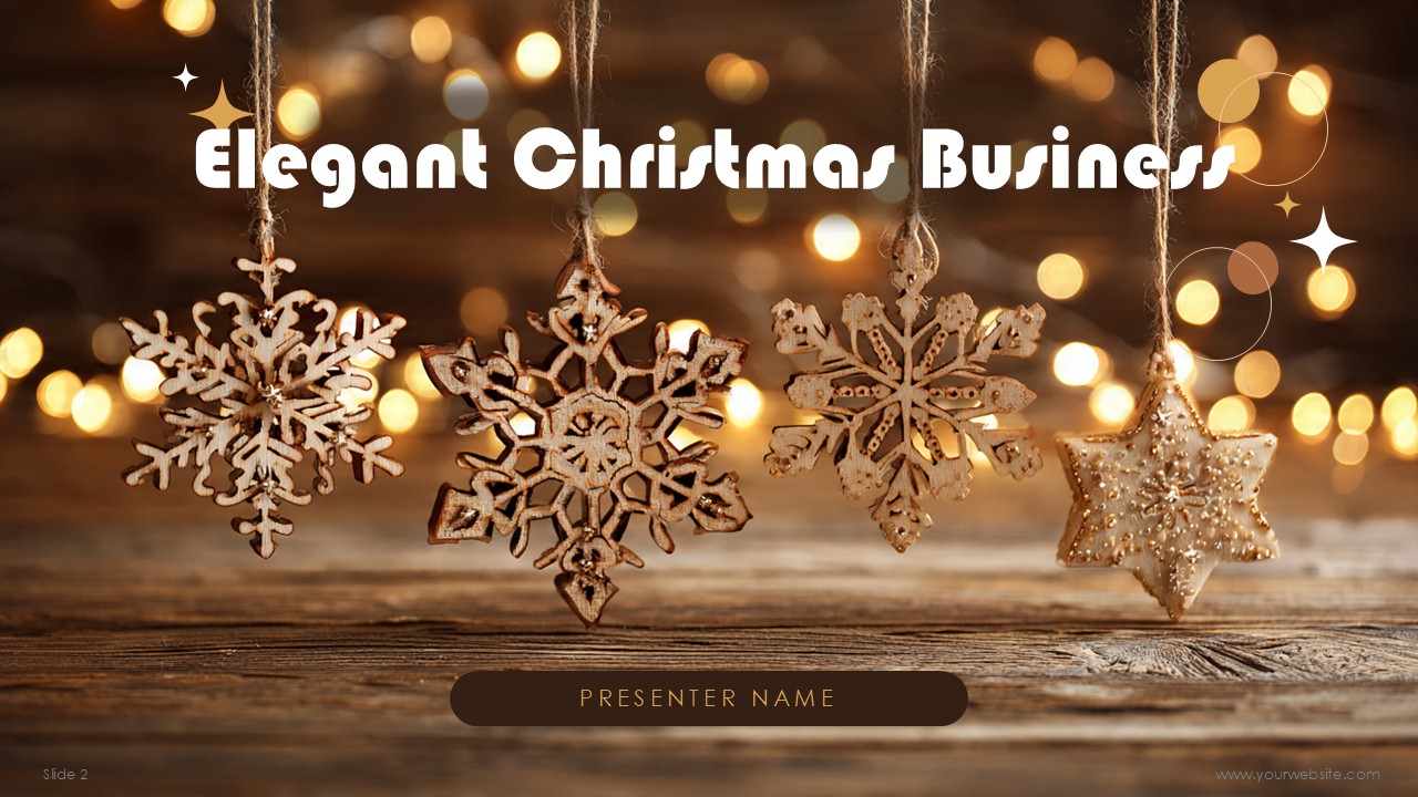Elegant Christmas Business PowerPoint Deck