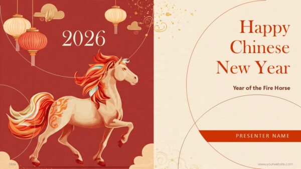 Happy 2026 Chinese New Year Year PPT Presentation Slides