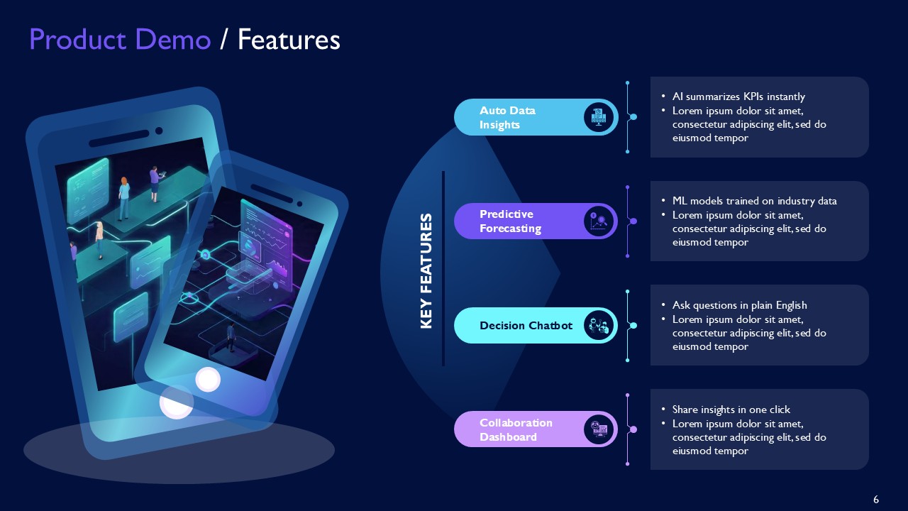 IntelliCore AI SaaS Platform for Real-Time Business Insights PPT Template