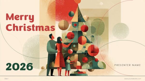 Merry Christmas Family 2026 PPT Presentation Slides